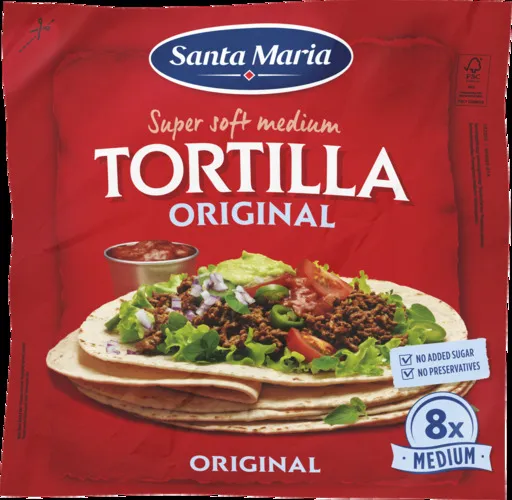 Tortilijos 8" SANTA MARIA, 8 vnt., 320 g