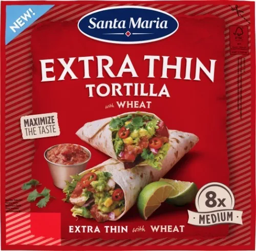 Tortilijos kvietinės SANTA MARIA, (8 vnt.) 244g