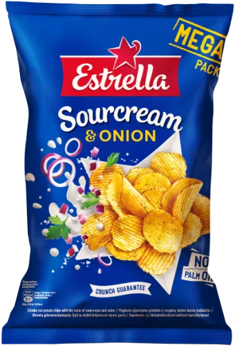 Traškučiai ESTRELLA, grietinės ir svogūnų skonio, 250 g