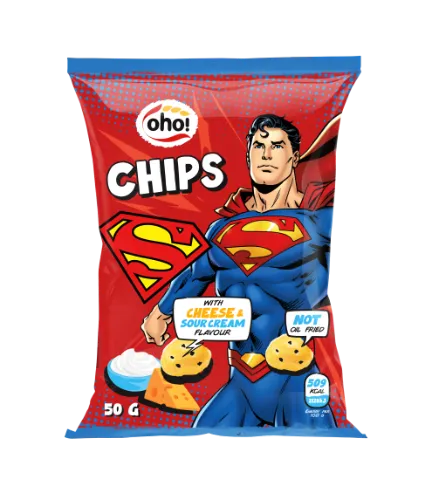 Traškučiai OHO Superman, sūrio ir grietinėlės skonio, 50g