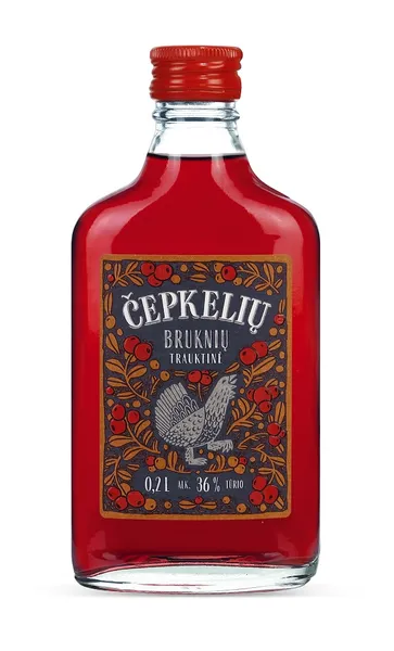 Trauktinė ČEPKELIŲ, bruknių, 36%, 0,2 l