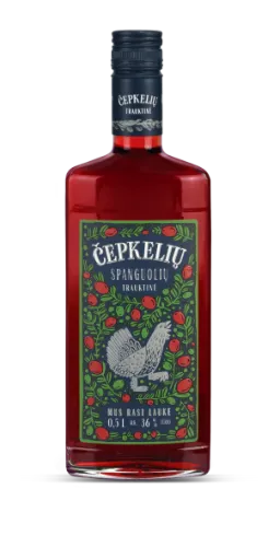 Trauktinė ČEPKELIŲ, spanguolių skonio, 36%, 0,5 l