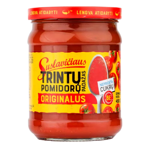 Trintų pomidorų padažas SUSLAVIČIAUS, 480 g
