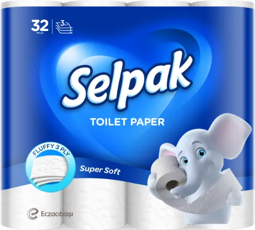 Tualetinis popierius SELPAK, 140 lapų, 3 sluoksniai, 32 vnt.