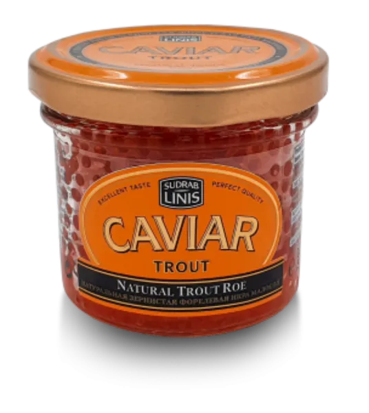 Foreļu ikri SUDRABLĪNIS dabīgie 100g