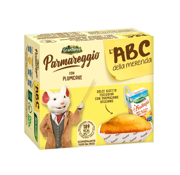 Uzkodu kaste PARMIGIANO REGGIANO ABC, plūmju kūka, persiku suliņa, 161g