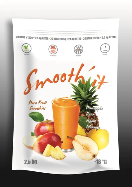 Užšaldytas vaisių kokteilis  SMOOTH'IT, geltonas,  2,5 kg, VET