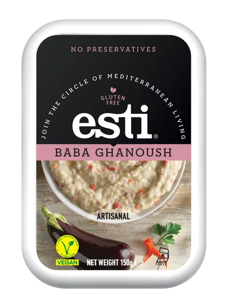 Užtepėlė ESTI, Baba ghanoush, su baklažanu ir tahini, 150 g