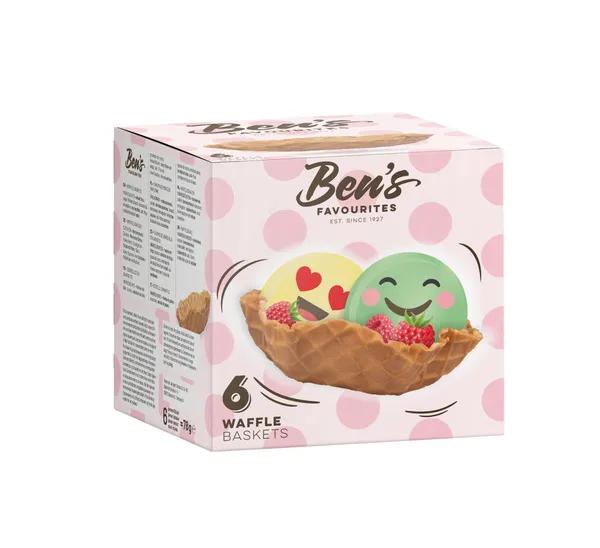 Vafeļu groziņi BEN'S FAVOURITES, saldie, 6gab., 78g
