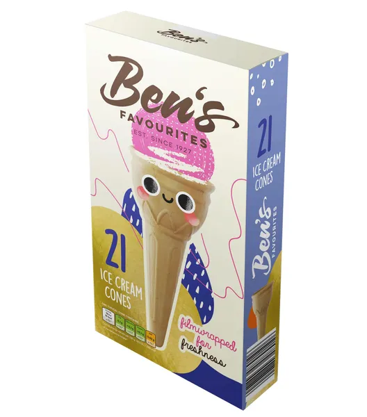 Vafeļu konusi BEN'S FAVOURITES, 21gab., 73g