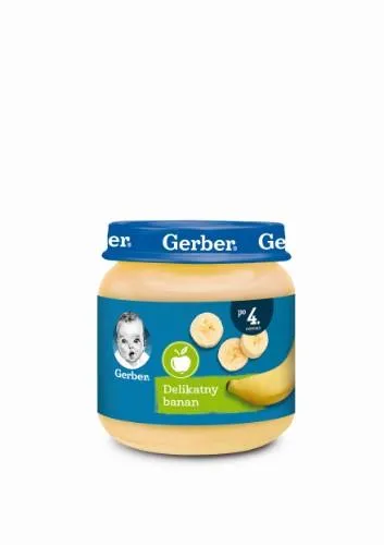 Biezenis GERBER Delicate banānu, 4 mēn., 125g