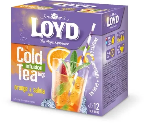 Augļu tēja LOYD Cold Infusion ar apelsīnu un salvijas g. 12x2,5g