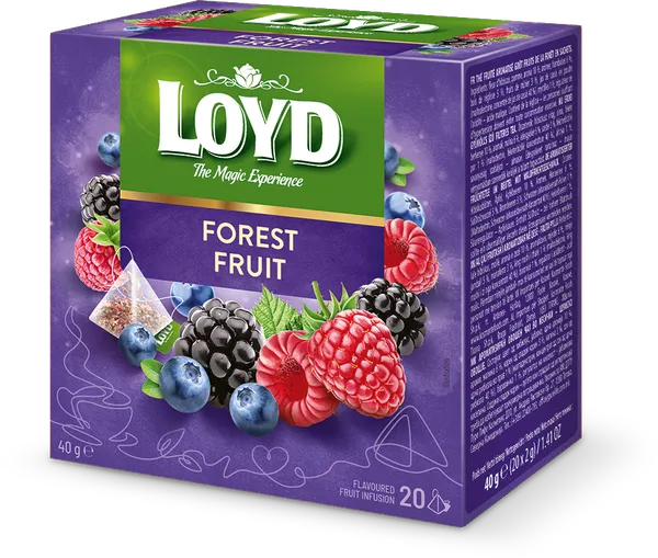Vaisinės arbatos gėrimas LOYD, miško uogų skonio, 20 x 2g