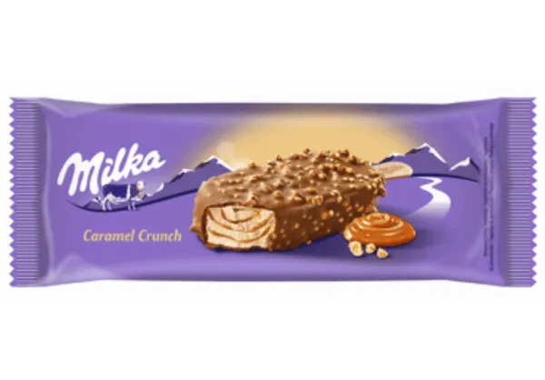 Saldējums MILKA Caramel Crunch, 90ml