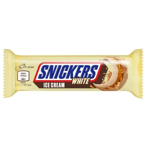 Valgomieji ledai SNICKERS su žemės riešutais ir karamele, 44,6 ml / 40,8 g
