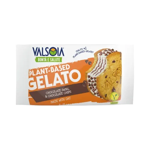 Valgomieji ledai VALSOIA, su avižomis, sausainyje, 90 g