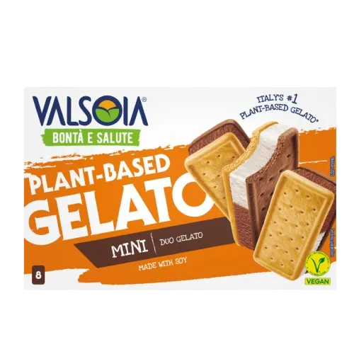 Valgomieji ledai  VALSOIA, su sojomis ir sausainiais 8 vnt. 300 g