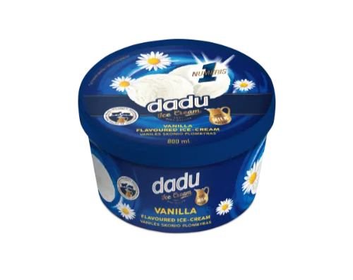 Vaniliniai ledai DADU, 800 ml / 400 g