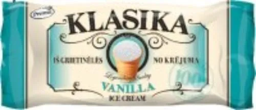 Vanilinis plombyras KLASIKA Vanila, iš natūralios grietinėlės, 120 ml