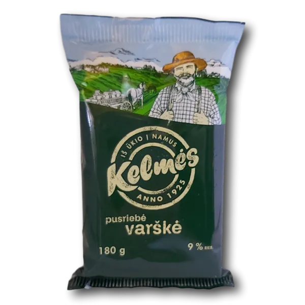 Varškė KELMĖS, 9% riebumo, 180 g
