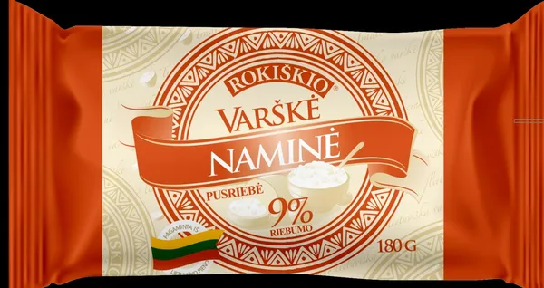 Varškė ROKIŠKIO NAMINĖ, 9 %, 180 g