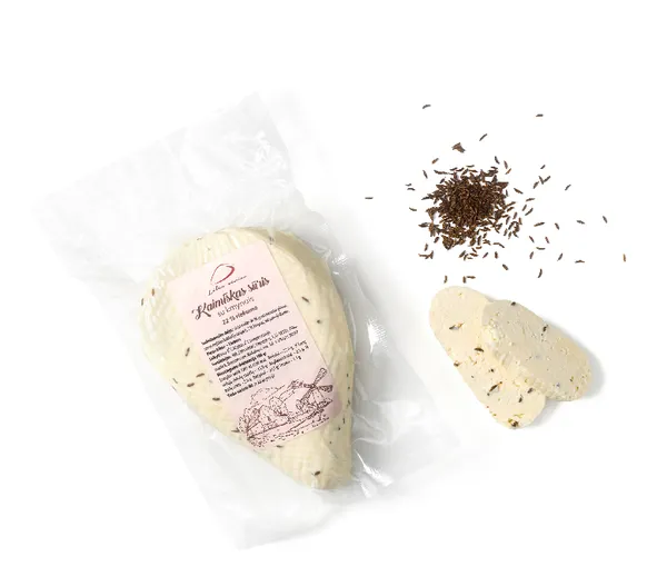 Varškės sūris LILĖS SŪRIAI, su  kmynais, 22% riebumo ~380 g