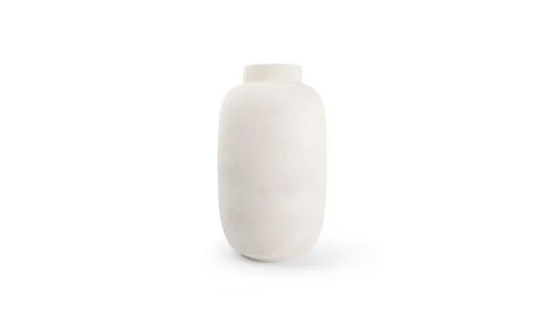 Vaza Bullet White, akmens masė, D 20 cm, H 34 cm, vnt
