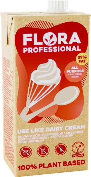 Veganiškas augalinis kremas, FLORA,Professional. HALAL, 31%.1l (M)