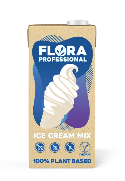 Veganiškas augalinis ledų mišinys FLORA Professional, rieb. 7,3%, 1 l