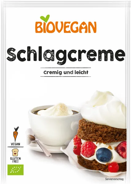 Veganiškas plaktos grietinėlės mišinys BIOVEGAN, 54 g, LT-EKO-001