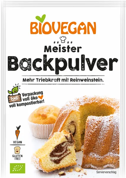 Ekoloģisks cepamais pulveris BIOVEGAN, 51g