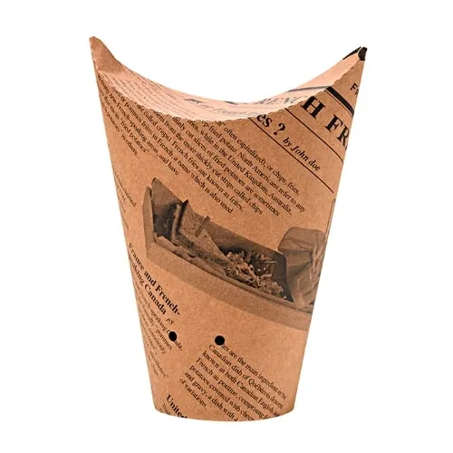 Vienkartinė dėžutė maistui  OLDNEWS, popierinis, D 6 cm, H 16 cm, 50 vnt