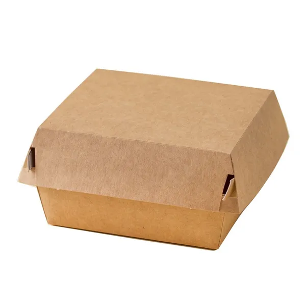 Vienkartinė dėžutė mėsainiui GASTROFUL Kraft, popierius, 16 x 15,5 x H 9 cm, 100 vnt.