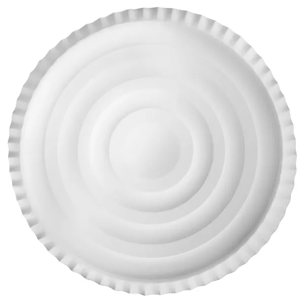 Vienkartinė lėkštė - padėklas, balta, popierius/be dangos, D 42 cm, 100 vnt.