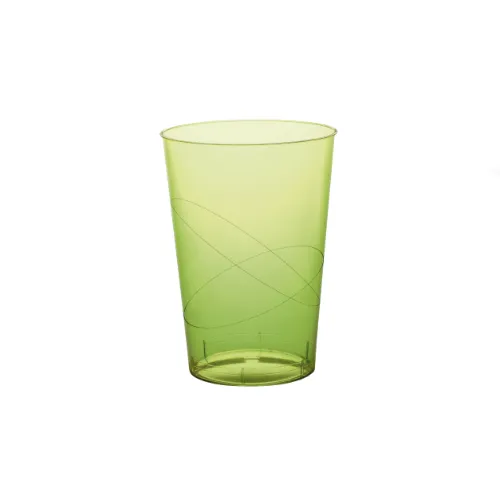 Vienkartinė stiklinė MOON, 250/200 ml, PS, žalia, 25 vnt.