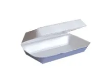 Vienkartinės dėžutės maisto išsinešimui 1/2 MENIU, XPS, 24 x 15 x H 7,3 cm, 125 vnt.