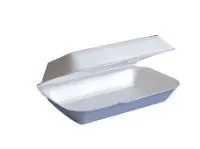 Vienkartinės dėžutės maisto išsinešimui 1/2 MENIU, XPS, 24 x 15 x H 7,3 cm, 500 vnt.