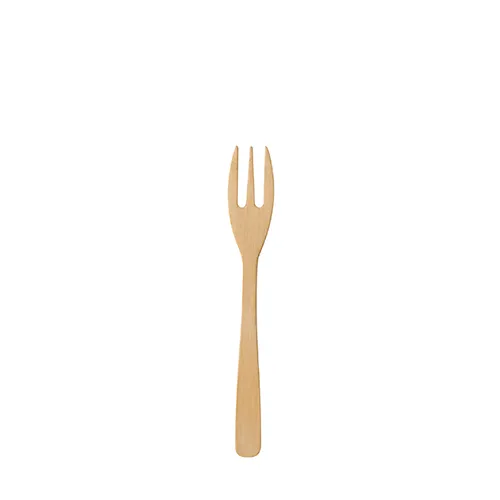 Vienkartinės furšetinės šakutės PURE, bambukinės, L 9,5 cm, 50 vnt