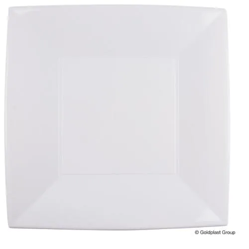 Vienkartinės lėkštės NICE, PP, baltos, 29x29 cm, 12 vnt.