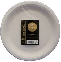 Šķīvis papīra,VIKING GOLD,22 cm,40 gab.,0.627kg