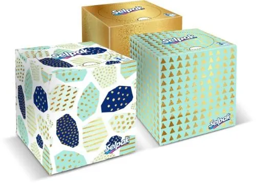 Kosmētiskās salvetes SELPAK Boutique, 3 slāņi, 48gab