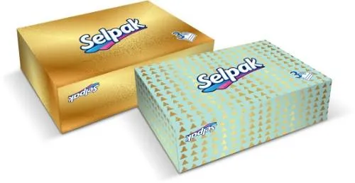 Kosmētiskās salvetes SELPAK Mini, 3 slāņi, 70gab