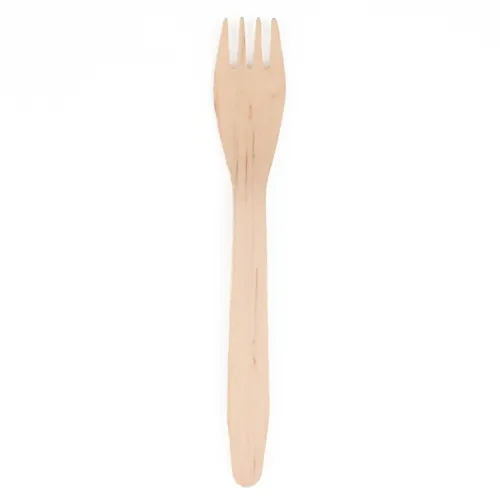 Vienkartinės šakutės, medinės, L 18,5 cm, 10 vnt