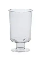 Vienkartinės taurelės, ant kojelės, PS, 100 ml, 10 vnt.