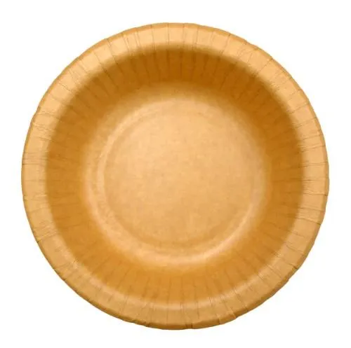 Vienkartiniai dubenėliai, rudi, popierius/biologiškai skaidi danga, D 19 cm, 500ml, 50 vnt