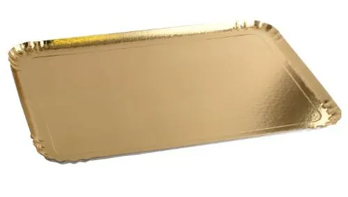 Vienkartiniai padėklai CATERING, aukso sp., kartonas, 34 x 25 cm, 25 vnt.