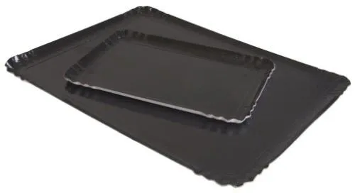 Vienkartiniai padėklai CATERING, juodos sp., kartonas, 42 x 28 cm, 25 vnt.