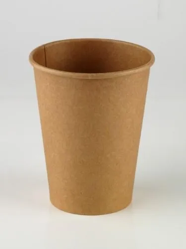 Vienkartiniai puodeliai KRAFT, popierius/PE, 355 ml, D 90 mm, 50 vnt