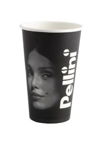 Vienkartiniai puodeliai PELLINI, popierius/PE, 473 ml, D 90 mm, 50 vnt.