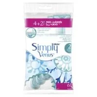 Vienreizlietojamie skuvekļi VENUS Simply 2, 6gab.